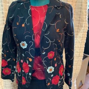 Black Embroidery Jacket size 10